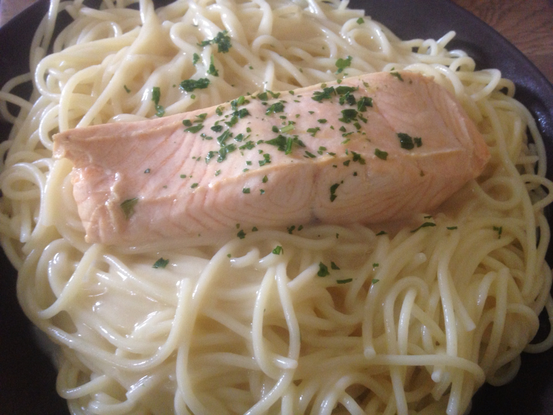 Salmon spaghetti in my way ...