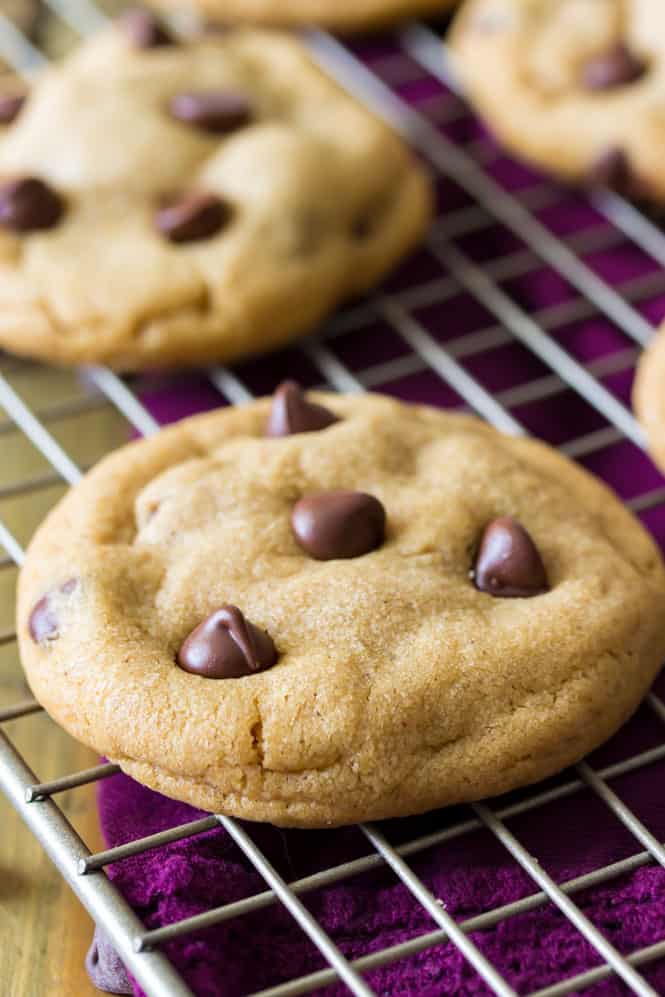 Freshly baked cookie butter chocolate chip cookie