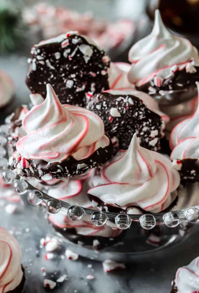 Peppermint Bark Meringues