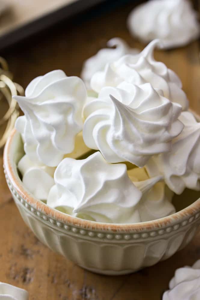 Meringue Cookies, a simple recipe with step-by-step instructions for no-fail meringues