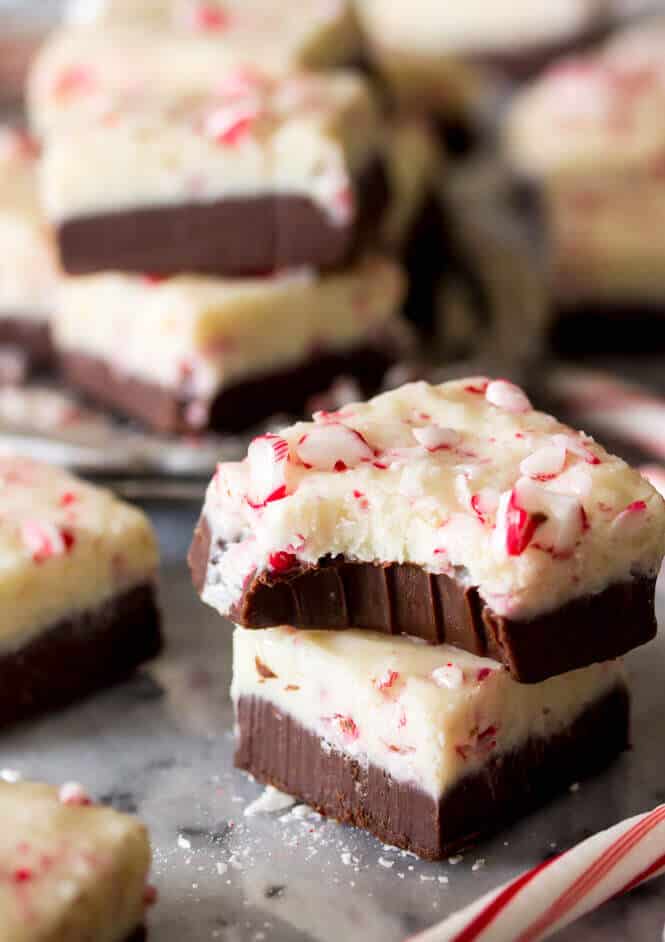 Peppermint bark fudge || Sugar Spun Run